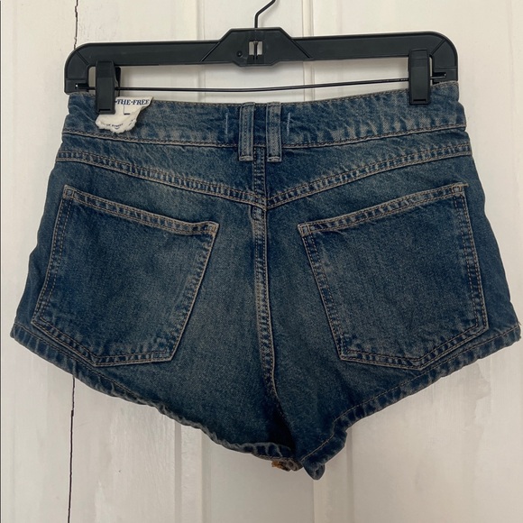 Free people prince street denim shirt size 27 NEW - Picture 8 of 9